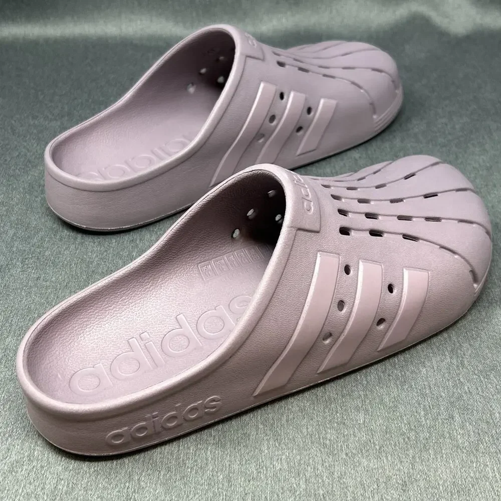 Adidas Adilette Clogs Men's Size 11 Purple Mauve Slip On Water Shoes Sandals